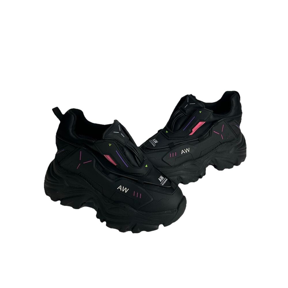 Anthony Wang Watermelon 04 X Machina Black Platform Sneakers Size 8.5
